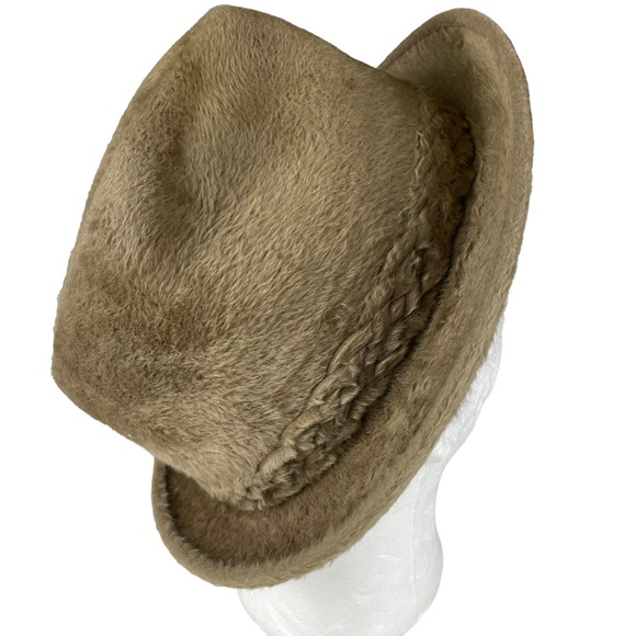 Stetson Imperial Caribou Fur Custom Vintage Handmade Real Fur Stetson Cowboy Hat - Picture 14 of 16